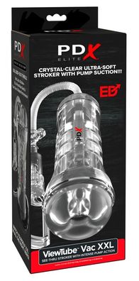 PDX Elite ViewTube Vac XXL Transparent Stroker mit Intensivpumpe