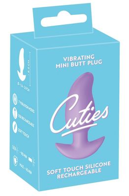 Cuties Vibrating Mini Butt Plug lila, Silikon, 7 Vibrationsmodi, 8 cm
