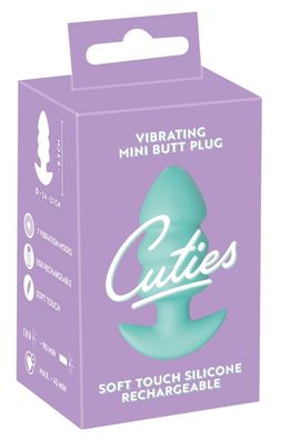 Cuties Vibrating Mini Butt Plug türkis, 7 Vibrationsmodi, Silikon