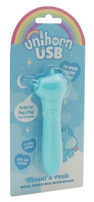 Unihorn USB Mount'n Peak Minivibrator Einhorn-Design, 14,3 cm, Silikon