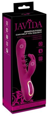 JAVIDA Vibrator lila, 2 Funktionen Dual KfV Intensives Squirting