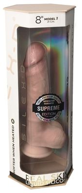 SILEXD Premium Real Skin Dildo 20,5 cm hellhaut mit Saugfuß