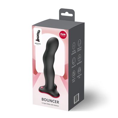 Fun Factory Bouncer Schwarz – Flexibler Dildo mit Saugfuß und 3 Kugelgewichten