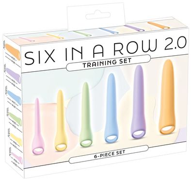 You2Toys Six in a Row 2.0 Silikon Training Set – 6 Dildos in Pastellfarben