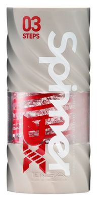 Spinner DX Masturbator von Tenga in Schwarz/Rot, Größe M