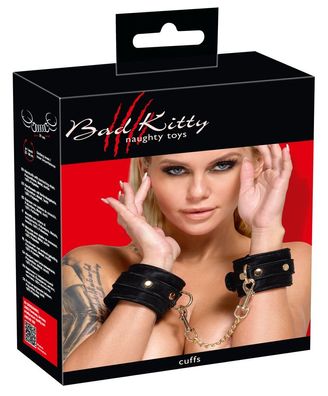 Bad Kitty Elegante Handfesseln - Tiefschwarz & Gold, verstellbar