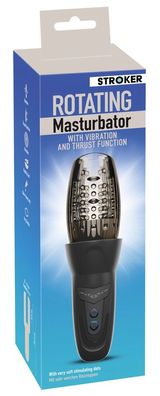 Stroker Rotating Masturbator mit Vibration und Stoßfunktion, rauchfarben