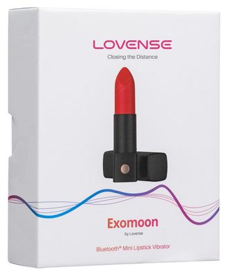 Lovense Exomoon Mini Lipstick Vibrator Schwarz