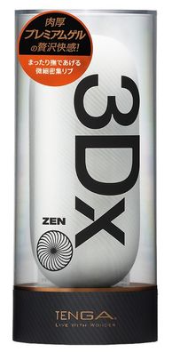 TENGA 3Dx Zen wiederverwendbarer Masturbator weiß