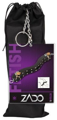 ZADO Le Humbler Leder-Hodenpranger 33 cm schwarz