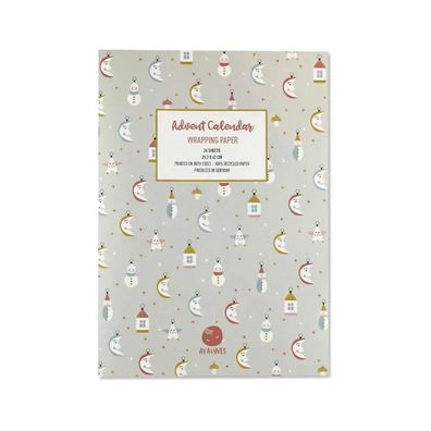 Ava & Yves Adventskalender Geschenkpapier Weihnachtstraum 24 Bögen