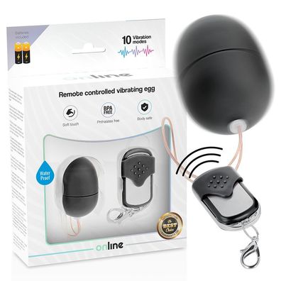 Online vibrierendes Ei mit Fernbedienung, 5 cm, schwarz