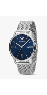 AR11571 Emporio Armani Herrenuhr Quarz Edelstahl Mesh Blau