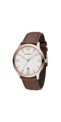 AR11211 Emporio Armani Giovanni Herrenuhr Quarz Edelstahl Lederarmand