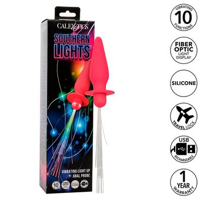 Calexotics Southern Lights Leuchtender Analplug mit Vibrationen, Rosa