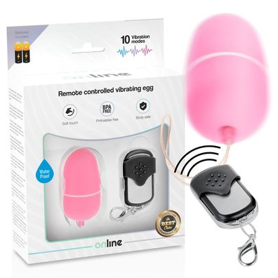 Online vibrierendes Ei mit Fernbedienung, 10 Modi, Rosa