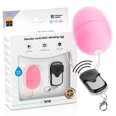Online Vibrierendes Ei mit Fernbedienung, 10 Modi, Rosa