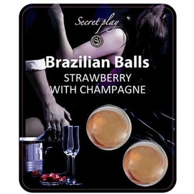 Secretplay Cosmetic Massageöl-Kugeln Set Erdbeer und Champagner