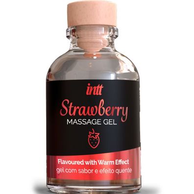 Intt Massage & Oral SEX Massagegel mit wärmendem Effekt Erdbeergeschmack 30 ml