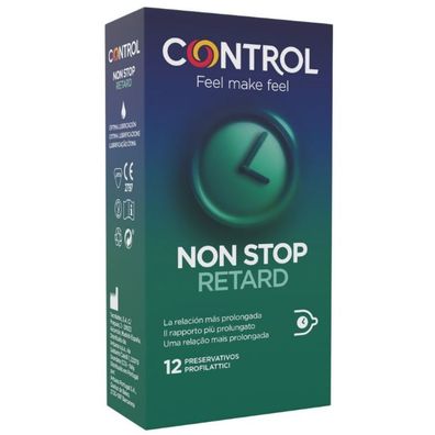 Control Condoms NON Stop Retard Kondome mit Benzocain, 12 Stück