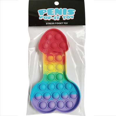 Kheper Games Penis-Pop-It Anti-Stress-Spielzeug mehrfarbig