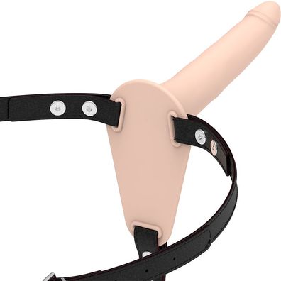 Fetish Submissive Harness Silikon-Strap-On 15 cm hautfarben