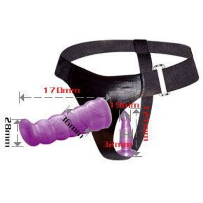 Baile Weibliches Anal- und Vaginalgeschirr Flieder mit G-Punkt-Stimulation