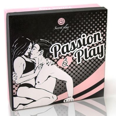 Secretplay 100% Games Passion Play Brettspiel für Paare mit Vibrator und Fessel