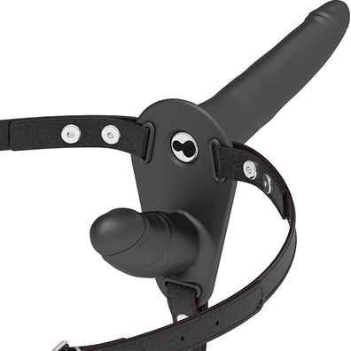 Fetish Submissive Harness Doppelpenetrationsgeschirr mit schwarzem Vibrator