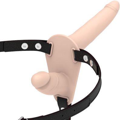 Fetish Submissive Harness Doppelpenetrationsgeschirr Silikon, fleischfarben