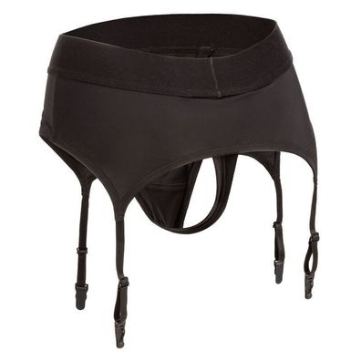Calexotics Boundless Tanga-Strap-on mit Strumpfband S/M