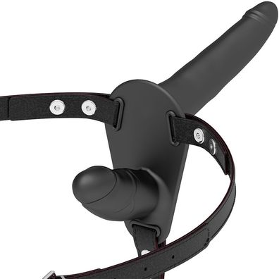 Fetish Submissive Harness Doppelpenetrations-Strap-On schwarz