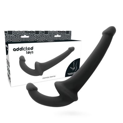 Addicted Toys Dildo ohne Geschirr mit G-Punkt-Sonde schwarz 26 cm