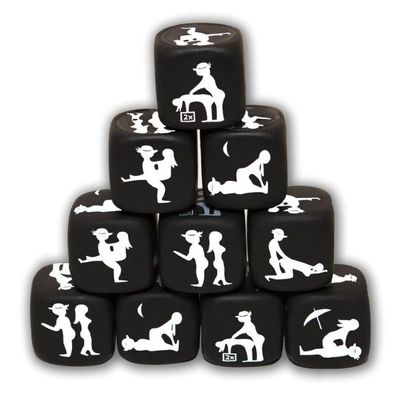 Diablo Picante Haltungswürfel-Set schwarz – erotisches Würfelspiel