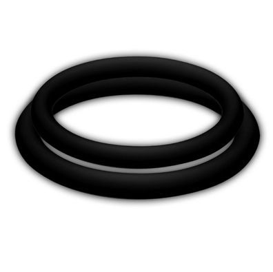 Joydivision Potenzduo Penisring-Set Silikon M schwarz