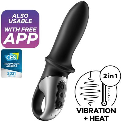 Satisfyer Connect Hot Passion Analvibrator mit Heizfunktion Schwarz