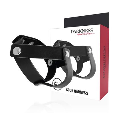 Darkness Sensations Penis- und Hodenring aus Leder, verstellbar
