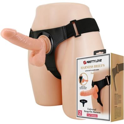 Harness Collection Pretty Love Universal-Harness mit Dildo Tom Natur