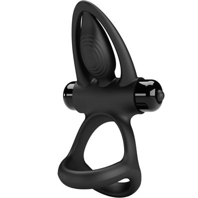 FOR HIM Pretty Love Vibrationsring mit 10 Vibrationen, schwarz