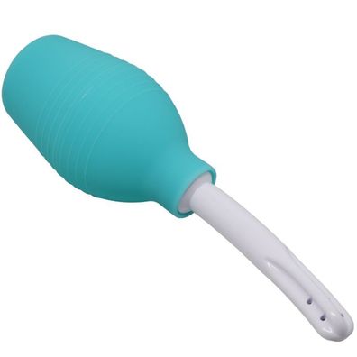 MR Play Analdusche aus Gummi mit großer Blase, blau
