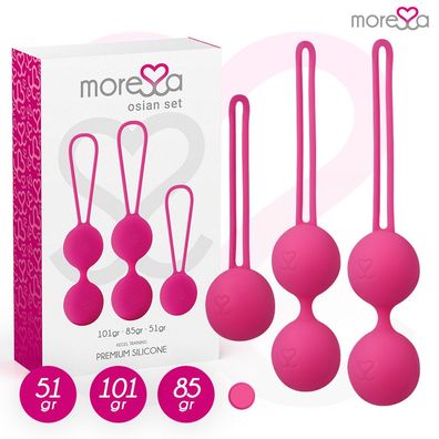 Moressa Osian Set Liebeskugeln aus Silikon, 3-teilig, Rosa
