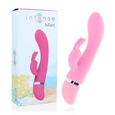 Intense High Tech Hilari Rosa Luxe-Vibrator mit Klitorisreizer aus Silikon