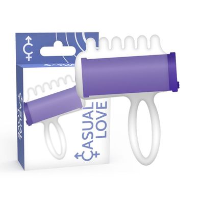 Casual Love Finger Vibrator Lilac mit TPR und Blasenstruktur