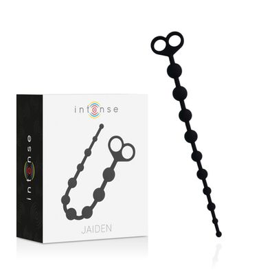 Intense Anal Toys Jaiden Analperlen aus Silikon, schwarz