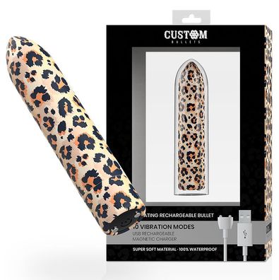 Custom Bullets wiederaufladbare Vibrationskugel Leopard 10 Intensitäten