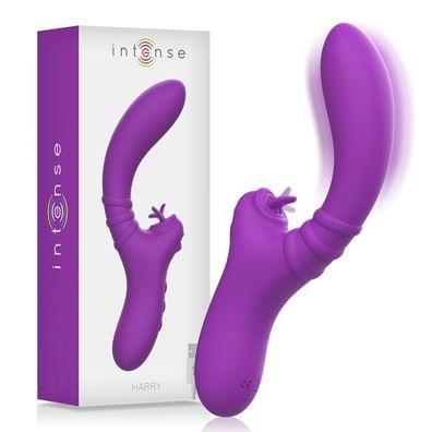 Intense High Tech Harry Flexibler Vibrator mit Klitorisreizer, lila