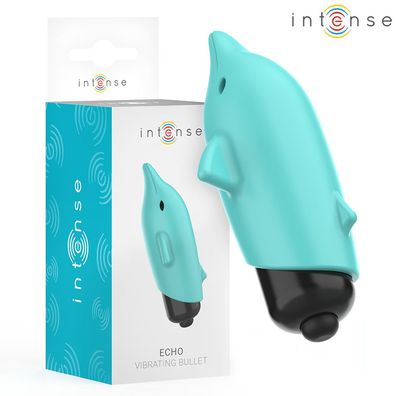 Intense FUN Toys Echo Vibrierendes Bullet Delphin Blau 8 x 4,7 cm
