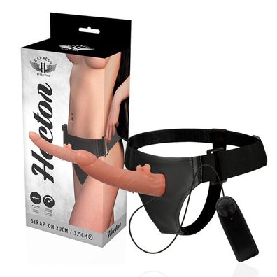 Harness Attraction Strap-On mit Vibrator und Klitoris-Stimulator