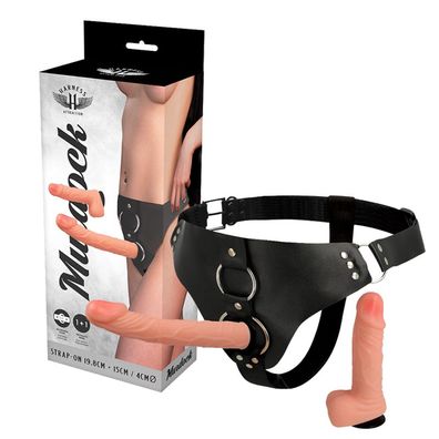 Harness Attraction Strap-On-Geschirr mit zwei Penissen
