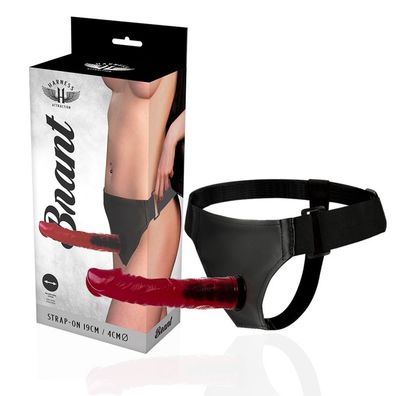 Harness Attraction Strap-On-Geschirr mit realistischem Penis 19 x 4 cm